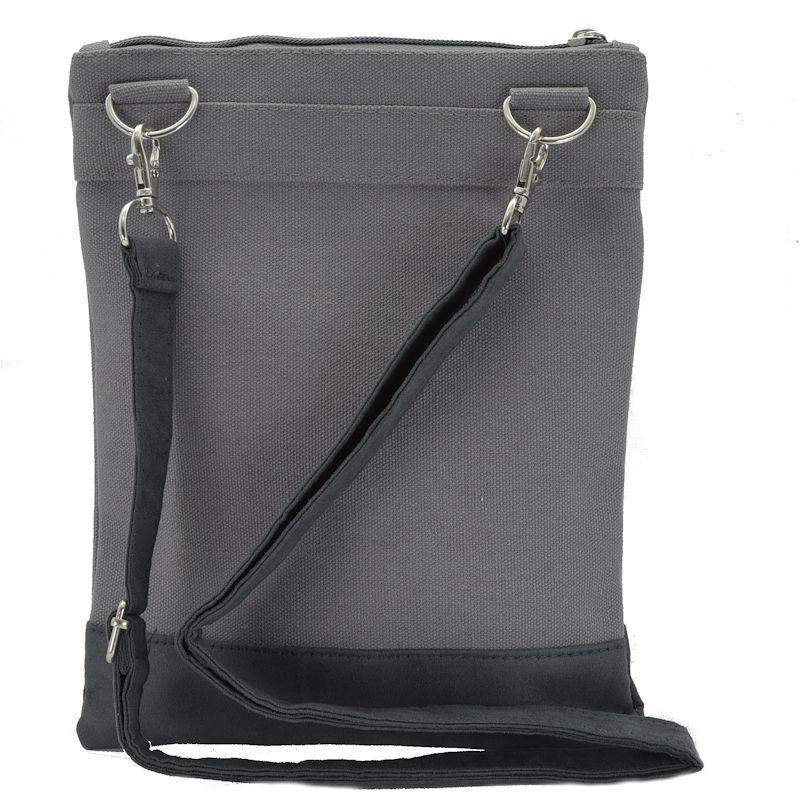 Handtasche Canvas Crossbag Anker Küstenkind Grau